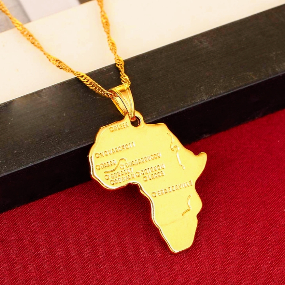 🌍Gold African Pendant - Picture 6 of 7